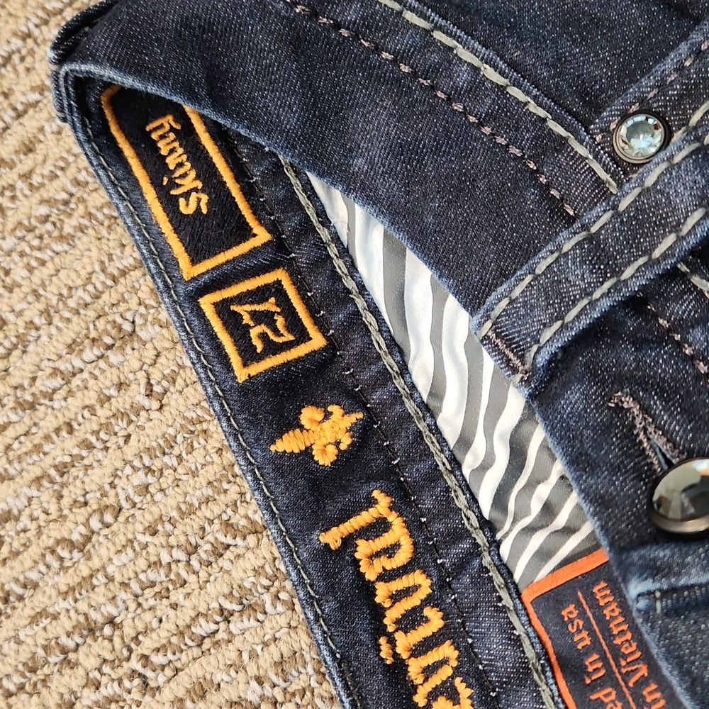 Rock Revival Dark Indigo Embellished Bootcut Jeans - Picture 14 of 16